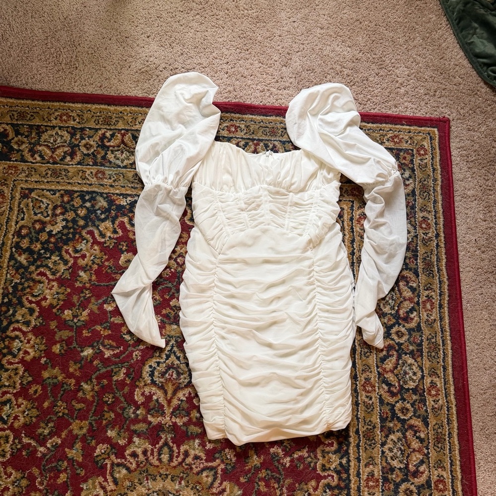 Club L London white ruched dress - Picture 2 of 6